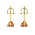 thumbnail image 4 of 1 Ct Round Cut Studs Red Crystal 14K Yellow Solid Gold Everyday Dainty Earrings Screw Back, 4 of 7