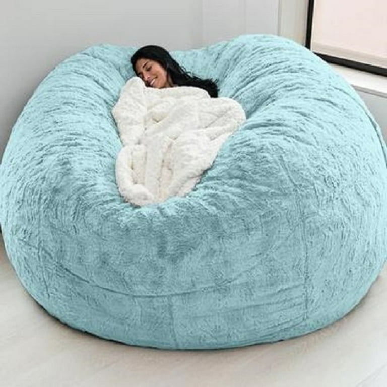 Conditiclusy Sofa Bean Bag No Filler Soft Washable Comfortable Anti-fading  Wear Resistant High Elastic Extra Large Bean Bag Chair Cover Home Decor 