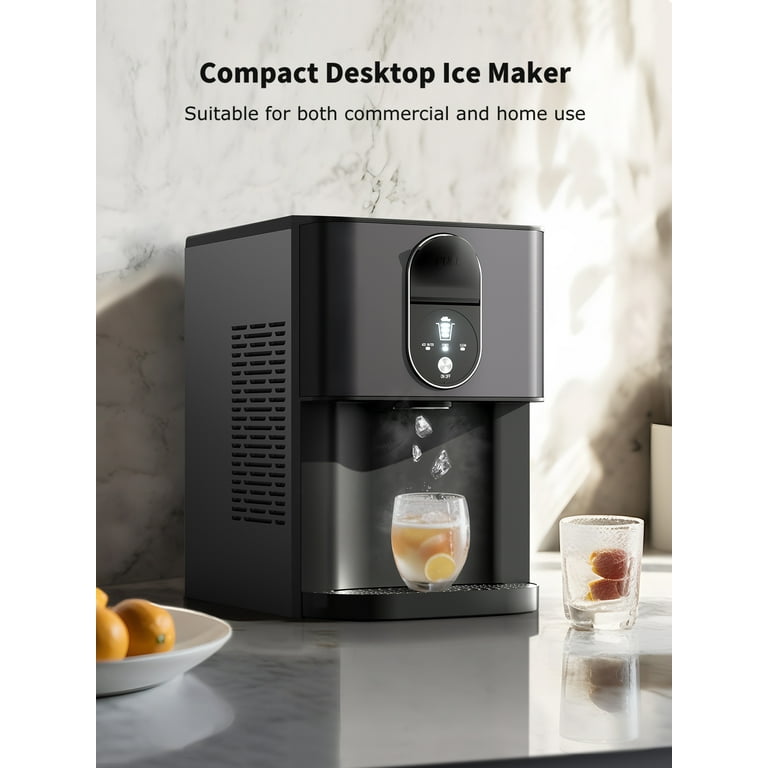 Northair Countertop 2 in 1 Ice Maker with Water Dispenser 5 Gallon SML 3  Sizes Bullet Ice 40lbs Daily-Ice Cubes ready in 8 Minutes with Ice Scoop