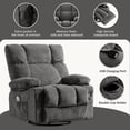 thumbnail image 5 of JONPONY Massage Rocker Recliner Chair with Vibration Massage and Heat Ergonomic Lounge Chair for Living Room with Rocking Function and Side Pocket, 2 Cup Holders, USB Charge Port,Grey, 5 of 15