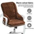 thumbnail image 3 of Office Chair Cushion One-Piece Thick Seat Cushion Padded with Backrest for Butt and Back Support, Brown, 3 of 7