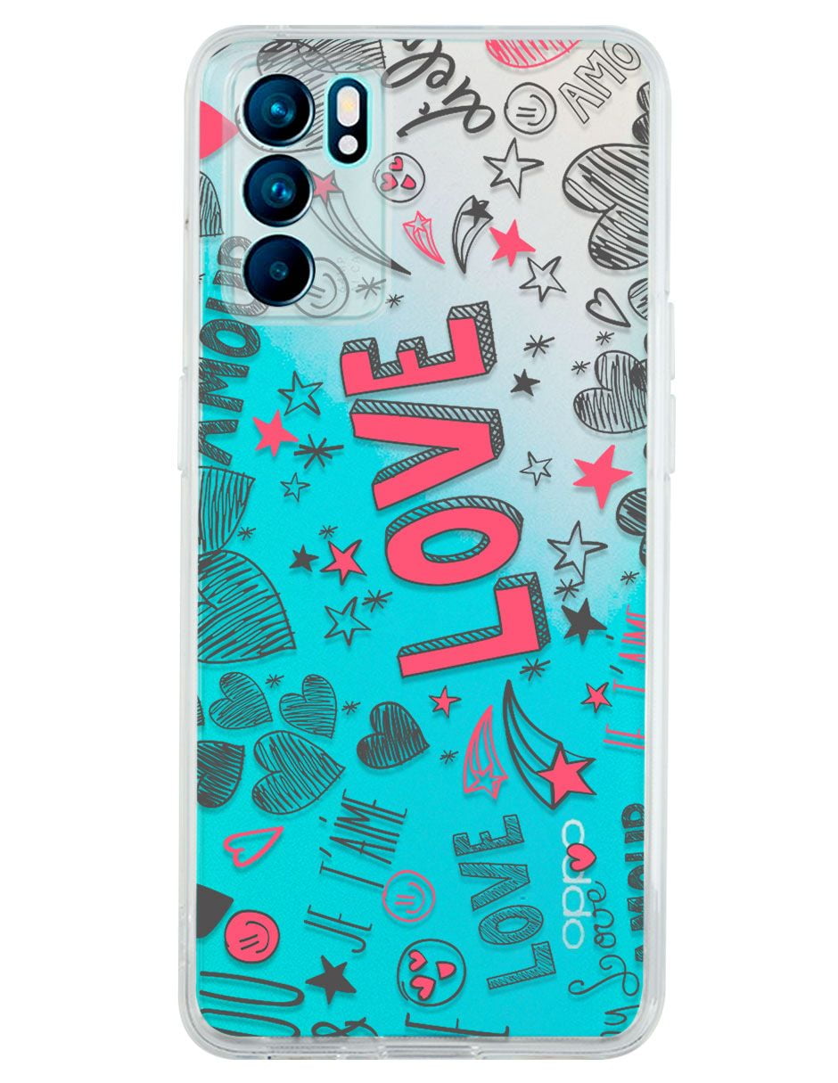 Funda InstaCase Para Oppo Reno6 5G Ojo Turco Pincel Antigolpes