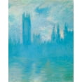 thumbnail image 2 of Monet, Claude 12x14 Gold Ornate Wood Framed with Double Matting Museum Art Print Titled - Houses of Parliament 1900, 2 of 4