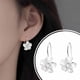 thumbnail image 1 of Pendientes de flor 925 plata plumeria para mujer y niña, pendientes de zirconia cúbica con forma de flor, joyas para regalo de cumpleaños y Navidad, 1 of 7