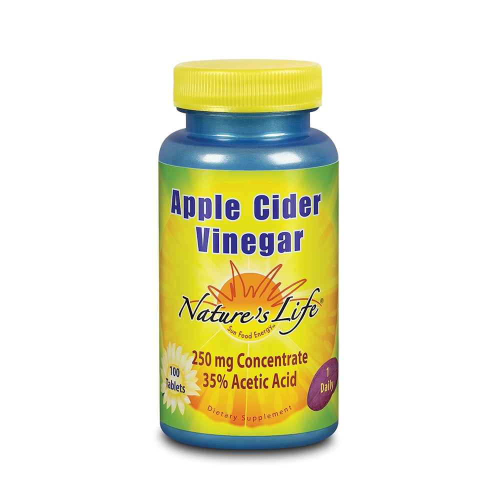 Nature's Life Apple Cider Vinegar Tablets, 250 Mg 100 Count