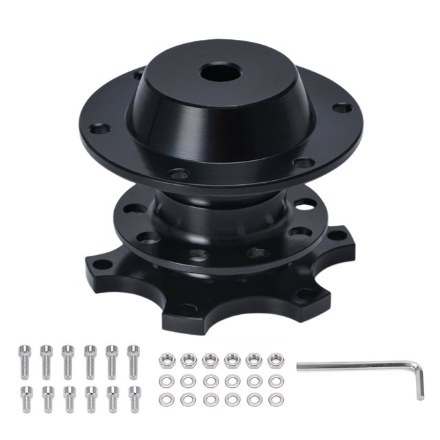 Kuymtek Volante Universal Liberación Rápida Con 6 Orificios para Volante (negro)