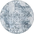 thumbnail image 2 of Unique Loom Kamala Washable Collection Area Rug - Vintage (3' 3" Round Navy Blue/Gray), 2 of 9