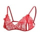 thumbnail image 4 of Conjunto de lencería y sujetador de encaje para mujer, ropa de dormir rojo, 4 of 9
