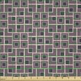 thumbnail image 2 of Ambesonne Abstract Fabric by the Yard Microfiber, Random Cubes Arrangement, 1 Yard, Dark Purple Grey Blush, 2 of 2