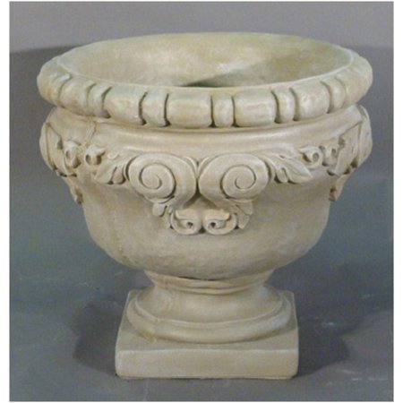 Set Of 2 River Rock Finished Outdoor Garden Urn Planters 25