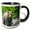 Black/White, variant on 3drose, Alaska, Lake Clark. Grizzly Bear Walks Among Boulders at Shoreline., 11oz Magic Transforming Mug