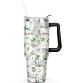thumbnail image 2 of Tropical Plant Pattern 40 OZ Tumbler Cup with Lid and Straw for Water Iced Tea Coffee Smoothie and More, 2 of 5