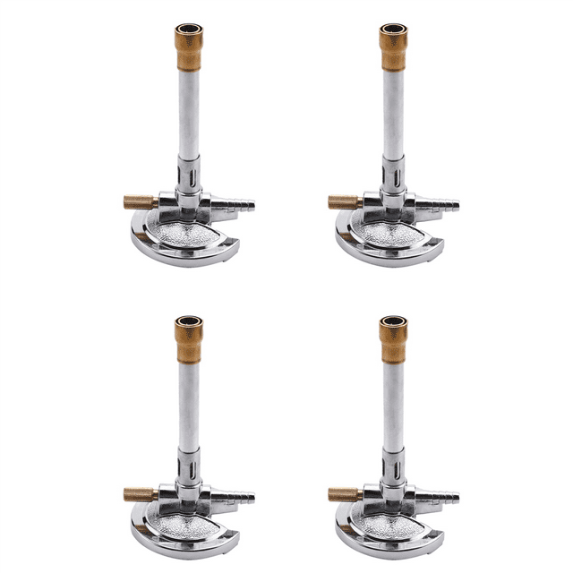 4Pcs Mini Single Tube Bunsen Burner Gas Light for Liquid Propane Lab Heating Equipment