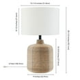 thumbnail image 4 of Evelyn&Zoe Jolina 20.5" Tall Petite/Rattan Table Lamp with Fabric Shade, Natural Rattan/White, 4 of 8