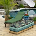 thumbnail image 6 of ARDEN Outdoor Chaise Lounge Cushion 72 x 21, Moss Green Leala, 6 of 11