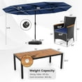 thumbnail image 3 of Costway 11 PCS Patio Wicker Dining Set with Double-Sided Outdoor Umbrella 8 Stackable Chairs, 3 of 7