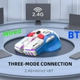 thumbnail image 4 of Tri-mode 2.4G USB Bluetooth Wireless Gamimg Mouse 12 keys RGB Game Wired Meche Mice for Windows IOS Home Office Laptop PC Gamer, 4 of 9