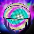 thumbnail image 3 of Ballon de Basket Réfléchissant Résistant à l'Usure, Cool, Lumineux et Coloré pour Adultes, 3 of 7