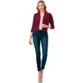 thumbnail image 3 of TheLovely Women's 3/4 Sleeve Solid Open Front Cropped Bolero Shurug Light Cardigan, 3 of 5