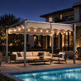 thumbnail image 3 of 10x12 FT Outdoor Pergola with Retractable Shade Canopy, Extra Large Patio Shelter Pavilion with Aluminum Frame & Roller Shade Curtains for Patio, Backyard, or Deck, 3 of 9
