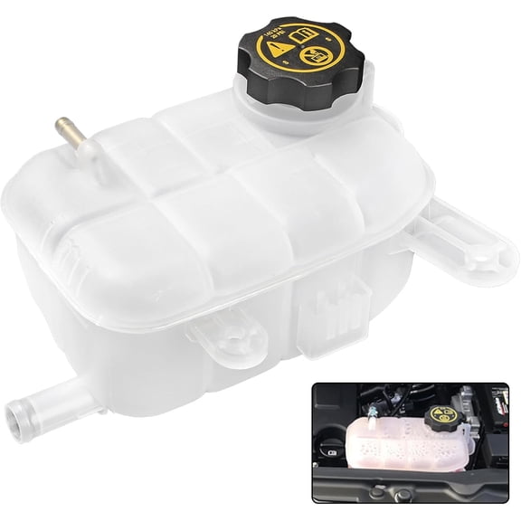 Engine Coolant Reservoir Tank With Cap, Radiator Overflow Tank Compatible With Buick Chevy Vehicle Encore Trax 2013-2021 1.4L 1.8L Replaces# 603-955, 95269001, 95201979, 95380033