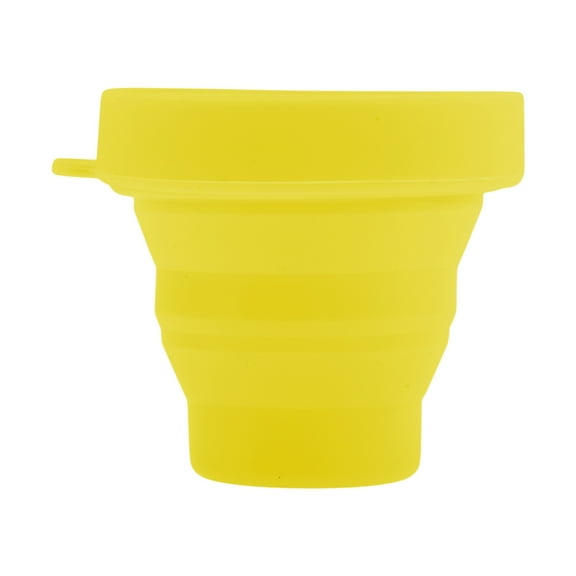 Unique Bargains 1 Pc Collapsible Cups Portable Folding Cup Folded Height 2cm Camping Water Cup 100ml Yellow