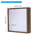 thumbnail image 2 of Uxcell 10x10 inch Shadow Box Frame Wood Dried Flower Display Stand Floating Photo Frame Brown, 2 of 5