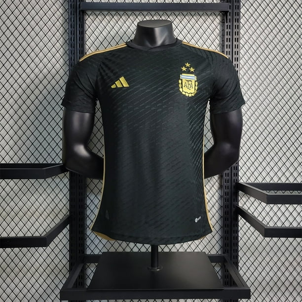 Jersey Argentina 3-star (Versión De Jugador) Temporada 2023 Edición Especial Camisa Negra " Escudo De Silicona " Gao Jiahui unisex