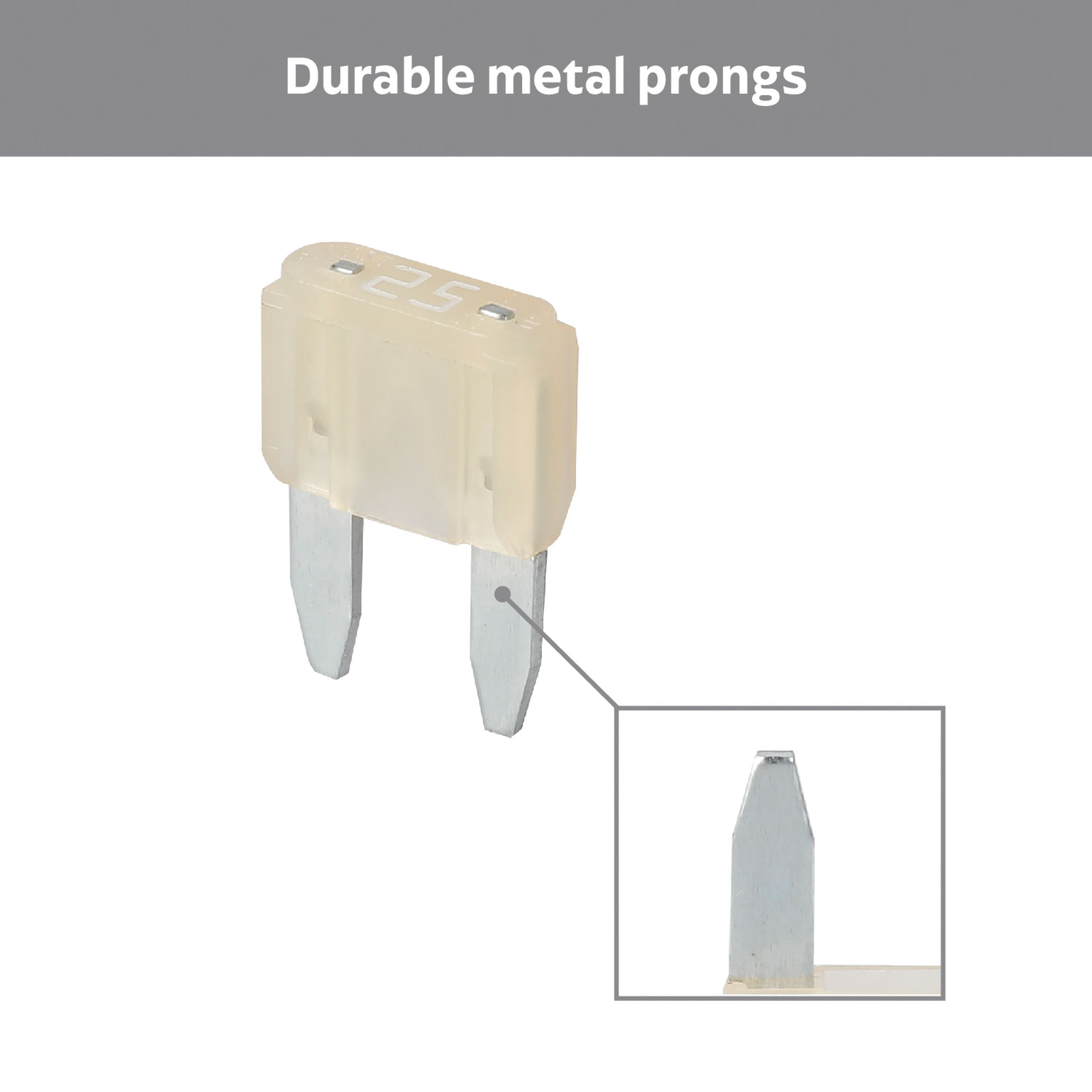EverStart 25 Amp Mini Blade Fuses, UL Listed, 5 Pack for Auto, Marine, and Electronics