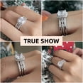thumbnail image 3 of SFTING Engagement Rings for Woman 5A CZ Halo Wedding Rings for Women Silver 18K White Plated Size 7, 3 of 8