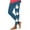 Blue, variant on Riecok Legging Pants Women High Waist Casual Stretchy Ghost Print Workout Pants Trendy Streetwear