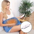 thumbnail image 2 of SUNNY HEAT Electric Heating Pad 12x24 inches, Soft Flannel, Targeted Muscle Pain Relief, 5 Heat Settings with Auto Shut off, Haze Blue (1 Piece), 2 of 5