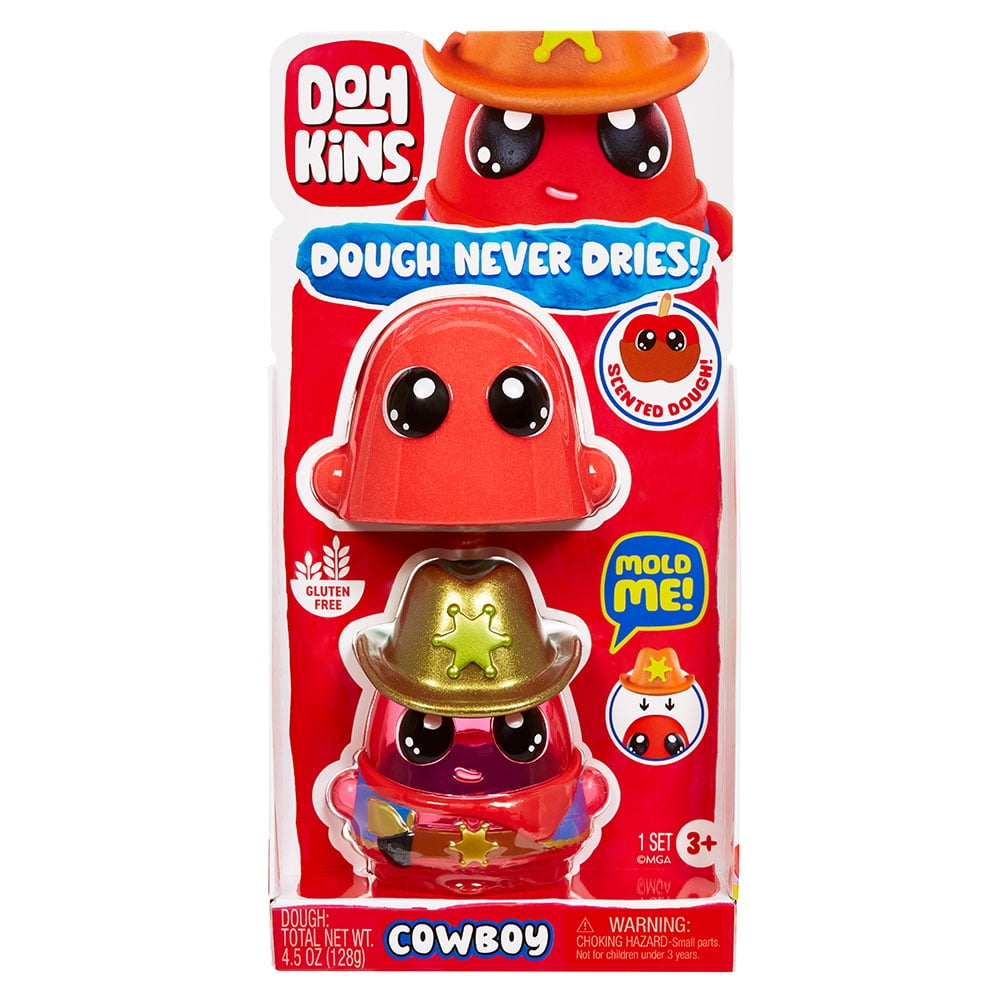DohKins Cowboy Single Pack Character - Dough Never Dries, Ages 2+