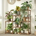 thumbnail image 5 of Bamworld Plant Stand Indoor Plant Shelf Outdoor Wood Plant Rack for Multiple Plants 3 Tiers Ladder Plant Holder for Living Room Patio Boho Home Decor for Gardening, 5 of 8