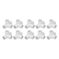 thumbnail image 2 of 10 Pcs Connecteurs de Raccords de Tuyaux PVC 0.8 Po Raccord de Coude 4 Voies pour Connexion de Tente de Meubles Blanc, 2 of 14