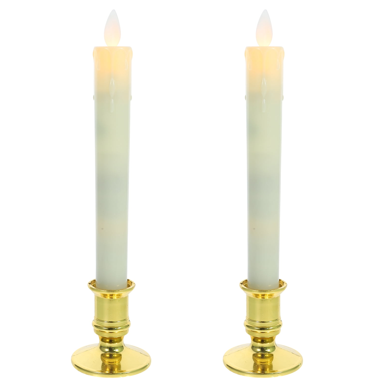 Raindrops  2 Pcs Flame Candle Electric Tealights Rechargeable Batteries Home Decor
