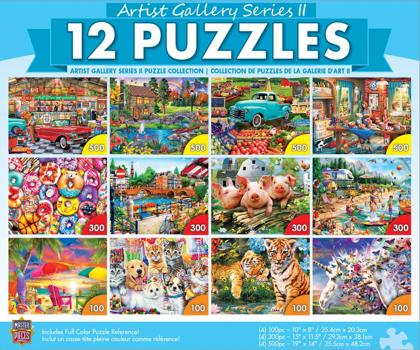 MasterPieces 12 Pack Jigsaw Puzzles Artist Gallery 12Pack Bundle