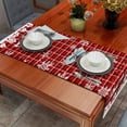 thumbnail image 2 of Christmas Table Runner, Red Santa Claus Snowflake Tablecloth, Suitable for Kitchen Dining Room Living Room Display, Christmas Party Decoration, 2 of 5