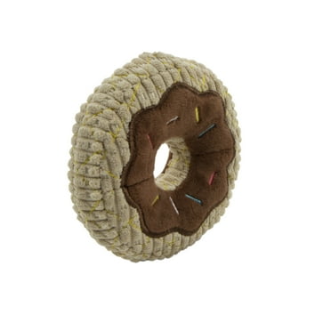 TrustyPup Donut Squeaky Plush Chew Guard Dog Toy, Small
