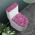 thumbnail image 2 of HELLHERO Pumpkin Bat Pattern Fits All Toilet Shapes Elastic Edge Universal Polyester Toilet Seat Covers Gift Elastic Installation Reusable U-Shaped 2 Piece Set, 2 of 8