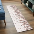 thumbnail image 3 of Spring Floral 2'x6' Runner Rugs for Hallway Kitchen Bedside Non Slip Washable, Red Gray Cherry Flowers Blossom Beige Entryway Rug Runners with Rubber Backing, Long Carpet Runner for Laundry Room, 3 of 8