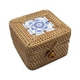 thumbnail image 2 of mmirethe Rattan Storage Basket Modern Replacement Braided Odorless Bedroom Living Room Sundries Remote Control Bucket Organizer Type 8, 2 of 6