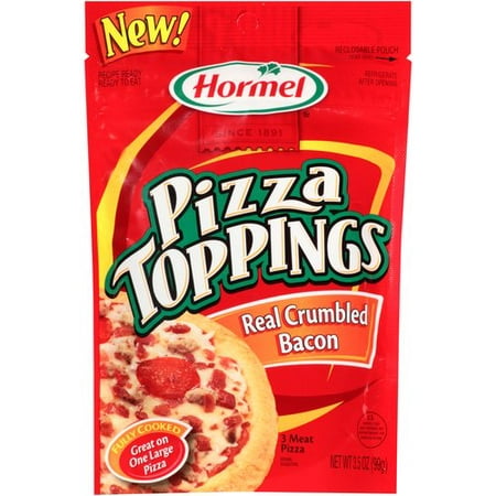 (2 Pack) Hormel Pizza Toppings Real Crumbled Bacon, 3.5