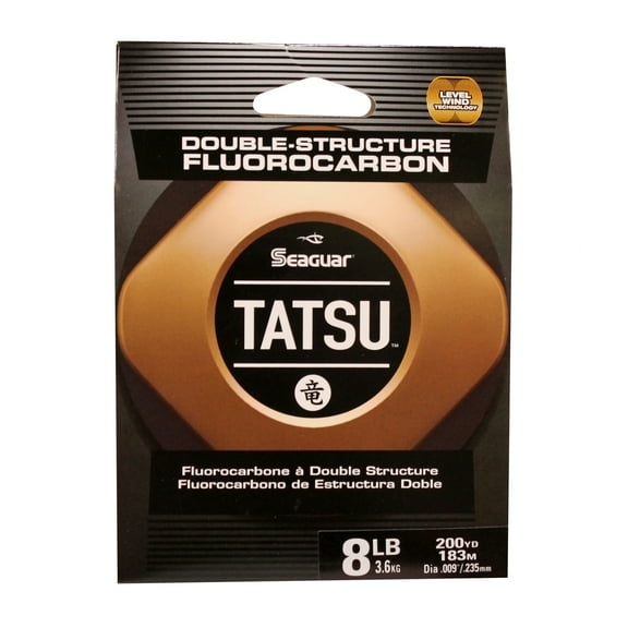 Seaguar Tatsu 100% Fluorocarbon Fishing Line(DSF), 8lbs, 200yds Break Strength/Length - 08TS200