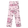 thumbnail image 3 of Hello-kitty-face-pattern-background-scaled Womens Comfy Pajama PJ Pants Lounge Pants Sleepwear Drawstring PJ Bottoms Pants, 3 of 7