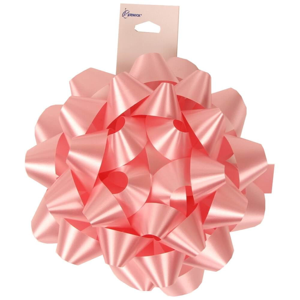 JAM Paper Gift Bows Medium 5 1/2" Diameter Light Pink Sold individually