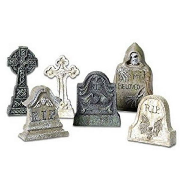 Department 56 Halloween Village Tombstone Accessory MINI Figurines Set