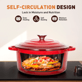 thumbnail image 5 of Sophia & William 7 Pieces Enameled Cast Iron Nonstick Cookware Set, Red, 5 of 9