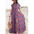 thumbnail image 4 of a.Jesdani 'Blossom Bloom Maxi Dress - Floral V-Neck Flair', 4 of 8