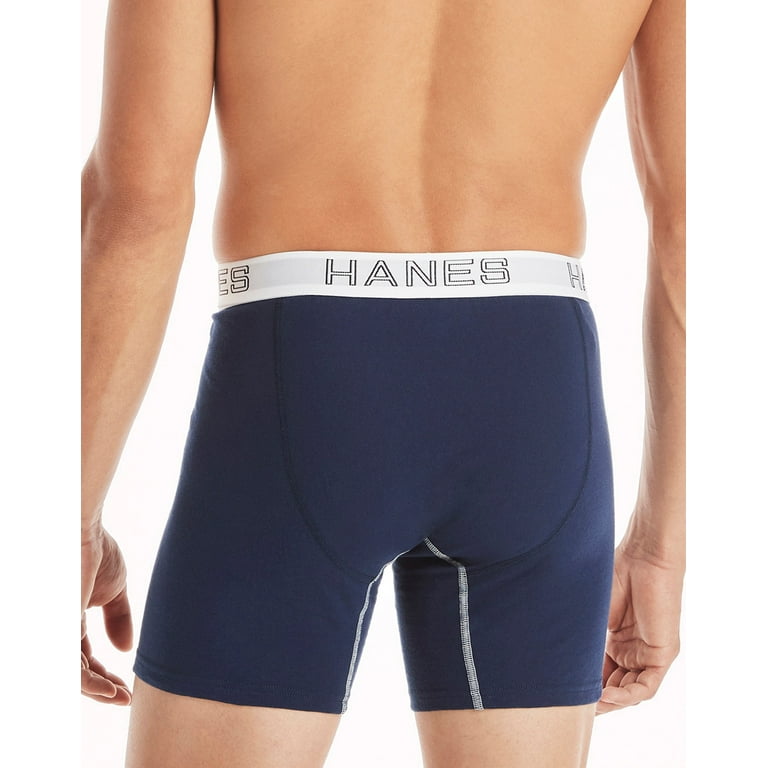 Hanes Ultimate Men's Stretch Boxer Brief Underwear, Moisture Wicking,  Assorted, 5-Pack L 